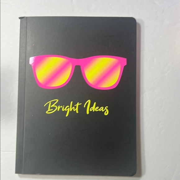Black Notebook with Pink and Yellow Sunglasses Design Neon Pink and yellow - Picture 9 of 13